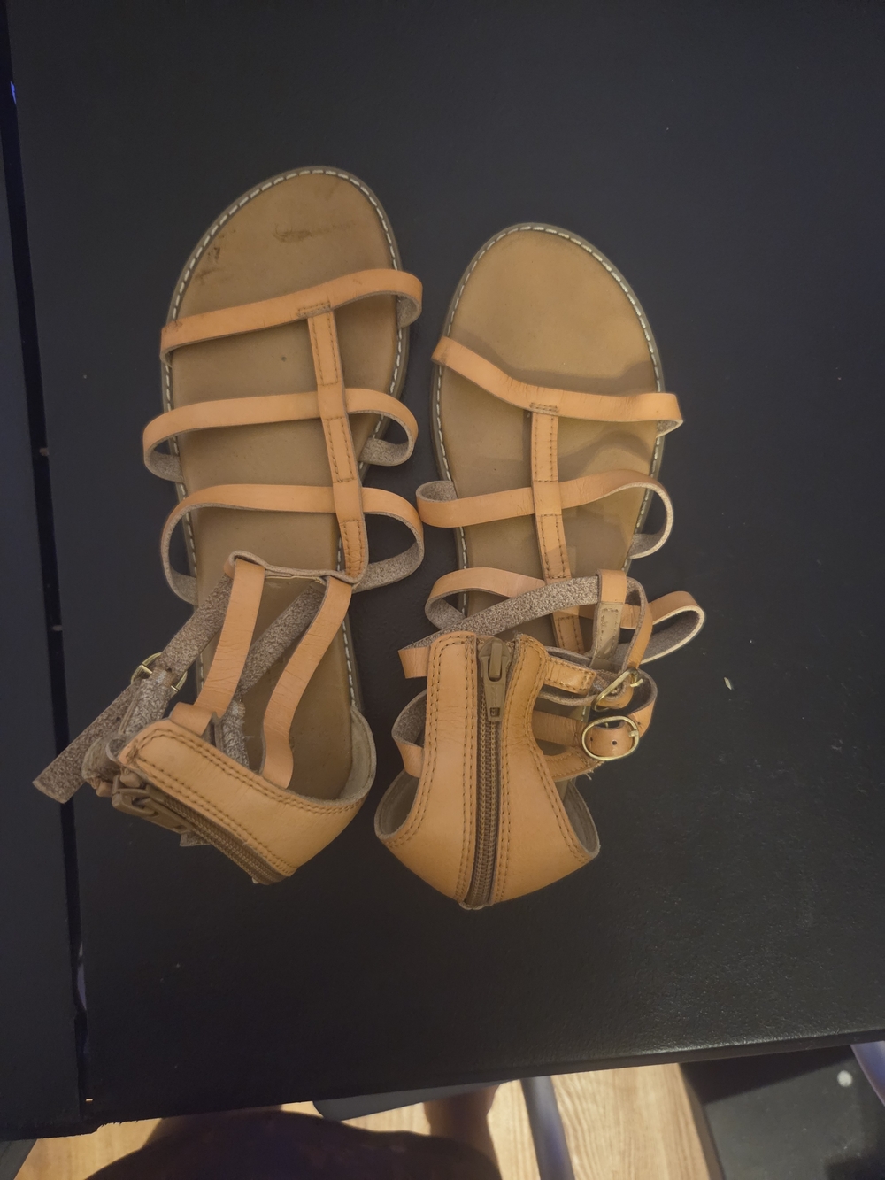Women's Tan Strappy Gladiator Sandals